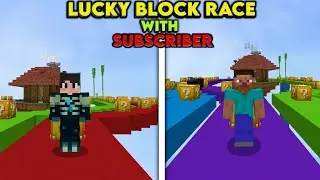 LUCKY BLOCK Race With Subscriber 😱 In Minecraft |