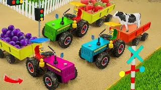 Diy tractor mini Bulldozer to making concrete road | Construction Vehicles, Road Roller