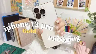 unboxing iphone 13 pro gold & accesories + cinematic mode camera