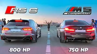 BMW M5 vs AUDI RS6 + AMG E63s w212 vs SRT Trackhawk vs X6M + RS7 vs BMW M3