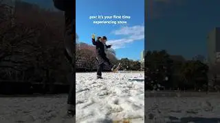 saw snow for the first time 😱❄️