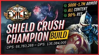 PoE 3.24 UPDATED Shield Crush Champion is CRUSHING | Build Guide League Starter to Uber Bosses