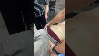 Работа с мочевым пузырем, диагностика с помощью лобковой кости в правке живота. висцеральная терапия