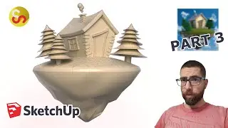 Floating House Island - Modeling the Island and Trees - Tutorial with Commentary - Part 3