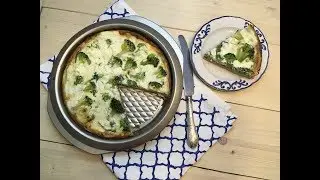 Шведский пирог с брокколи и голубым сыром. Используем настольный миксер 