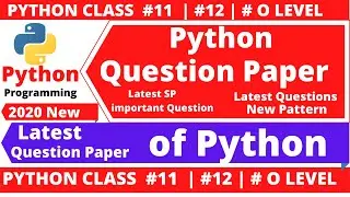 Python Question paper latest 2020 | python | String | programs | List | python fundamentals |