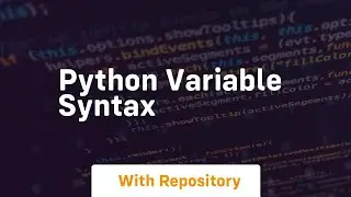 python variable syntax