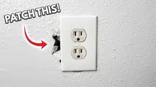 How To Repair Overcut Or Damaged Drywall Around Electrical Box Outlet | DIY Tutorial For Beginners!