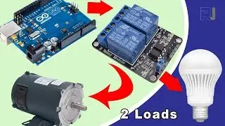 How to use 2 channel relay to control AC and DC loads in Arduino