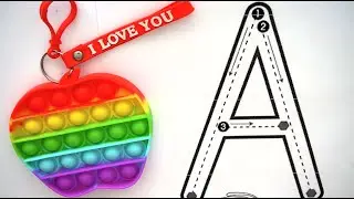 Learning Alphabet with pop it video, Learn ABC, Fruits video