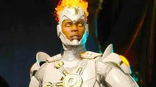 Injustice 2 PC - God Firestorm, Cyborg and Blue Beetle Level 20 AI Battle Simulator Gameplay