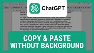 ChatGPT: Copy & Paste Without Background