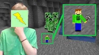 I played Minecraft BUT I am TINY!!!!! (cute)
