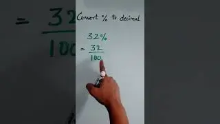 how to convert percentage to decimal 