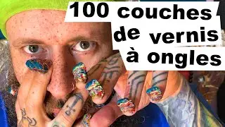 100 Layers CHALLENGE - Nail Polish on a bearded man