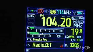 Tropo /  Radio Zet / Jelenia Góra-Łysa Góra / 176 km / 10 kW / TEF6686 + 102 cm teleskop