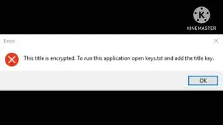 Fix Cemu Error This Title is Encrypted to run this application open keys txt and add the disc key