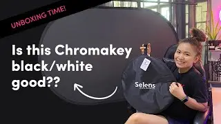 Selens Green Screen Unboxing, Setup and Review - Black and White Chromakey Version