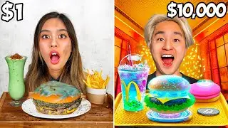 Eating CHEAP vs EXPENSIVE Food Challenge!