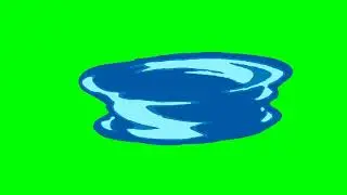 Animated Blue Flame Vortex Green Screen with Sound