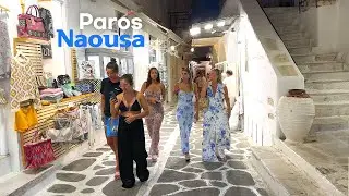 [4K]🇬🇷Naousa, Greece💙: A truly charming and adorable village in Paros / Kolympethres Beach🏖️ 2024
