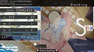 osu! | KOTOKO - Koi Kou Enishi [Insane] HDDT FC 361pp (Momoka)