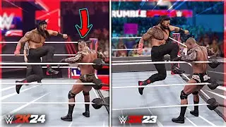 WWE 2K24 Vs WWE 2K23 Finisher Animation Comparison!