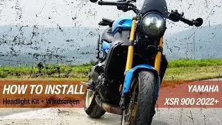 XSR900 2022 + Headlight Conversion Kit + Windscreen Installation Video - Brogue Moto