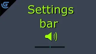 Settings bar in Gdevelop