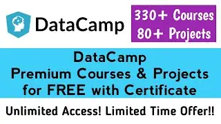 DataCamp 330+ Premium Courses & 80+ Projects for free with certificate