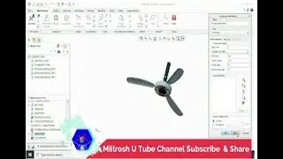 Assembly and animation of celling fan short video