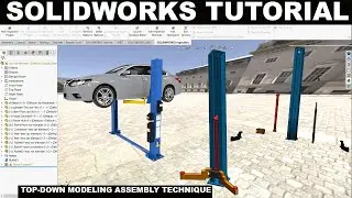 Solidworks tutorial Two post car lift