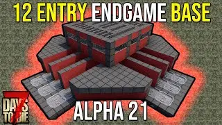 12 Entry EndGame Base | New Design | AFK Base | Blood Moon Horde | 7 Days to Die