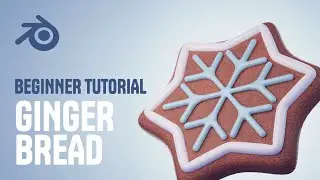 Xmas Giveaway - Create a Gingerbread Snowflake - Blender 3D Tutorial