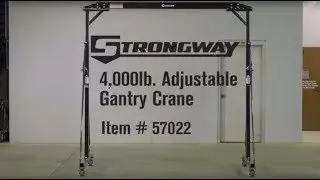 Strongway Adjustable Gantry Crane  4000-Lb. Capacity