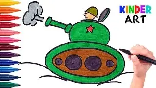 How to draw a tank. Video for kids