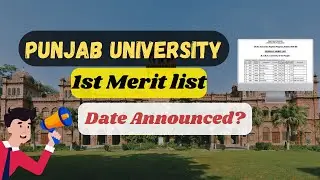 Punjab University 1st Merit list 2024||Punjab University Admissions||Admissions 2024|PU|PUGC|PUJC|pu