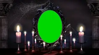 Candle Lighting Frame Green Screen Video Footage