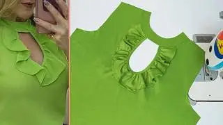 Very Easy Collar Design Cutting and Sewing With Ruffle | Tailors Secrets and Techniques