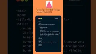 Creating a Rounded Triangle using html/css 
