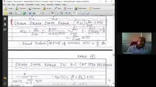 Control Systems - Lecture 11 and 12 - Steady State Error and Error Constants