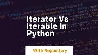 iterator vs iterable in python
