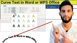 how to write curve text in wps office | how to change text to curve in word