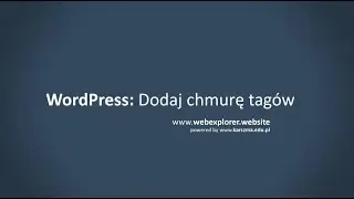 Jak dodać chmurę tagów do witryny i postu WordPress?