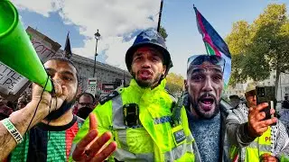 POLICE DEMAND ID, MOVE US ON FOR BEING VICTIMS OF ASSAULT!!!! - London National Palestine March 🇵🇸