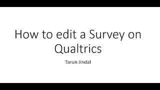 How to make a survey on Qualtrics