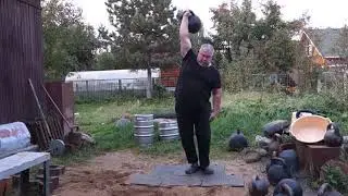60 KG KETTLEBELL HEELS TOGETHER PRESS 6 REPS ЖИМ ГИРИ 60 КГ ИЗ ПОЛОЖЕНИЯ ПЯТКИ ВМЕСТЕ 6 РАЗ