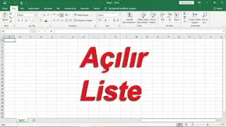Excel de Açılır Liste Oluşturmak