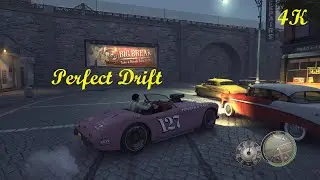 Perfect Drift around 2 cars While practicing A Drift Run Mafia 2 Definitive Edition