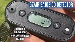 GZAIR Travel Carbon Monoxide Detector, IP67 Waterproof Portable CO Gas alarm, 2-Year Battery Life